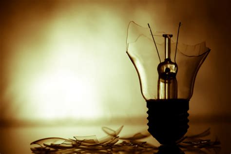 Broken Light Bulb Stock Photo - Download Image Now - iStock