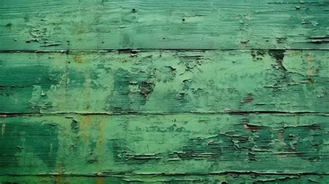 Weathered Green Paint Texture On Vintage Wood Background, Rustic ...