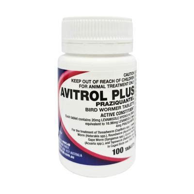 Avitrol Plus Praziquantel Wormer Tablets For Birds x 100 - $23.64