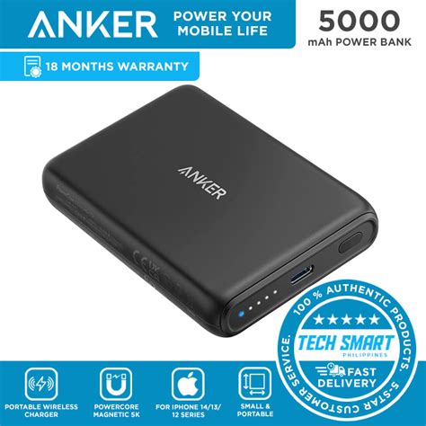 Anker 521 Magnetic Battery (PowerCore Magnetic 5K) Black, 5000 mAh ...