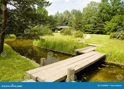 Landscape with a Small Bridge Stock Photo - Image of serene, outdoors ...