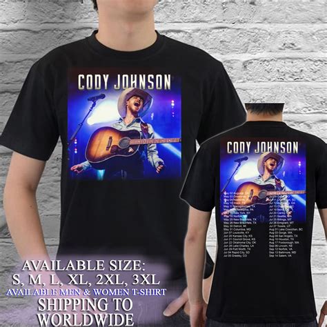 Cody Johnson tour 2019 man and woman t-shirt s-xl size gan1