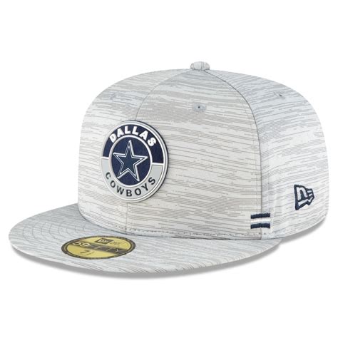 Dallas Cowboys New Era 2020 NFL Sideline Official 59FIFTY Fitted Hat - Gray