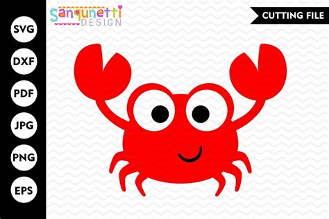 Crab SVG, beach and summer kids cutting file (534427) | Cut Files ...