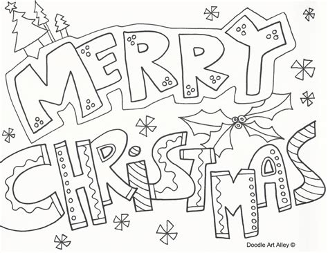 Merry Christmas Coloring Pages Decorations Coloring Pages