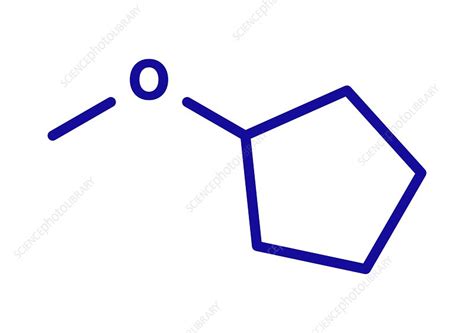 Cyclopentyl methyl ether solvent molecule, illustration - Stock Image - F030/5302 - Science ...