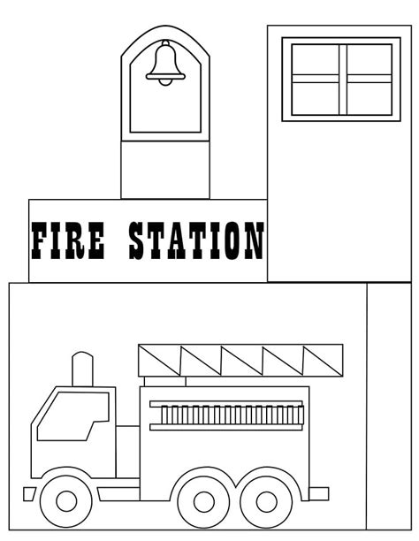 Fire Station Clipart Black And White