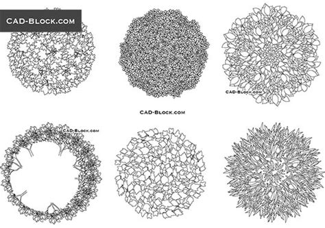 Trees and Plants free CAD Blocks, DWG files download