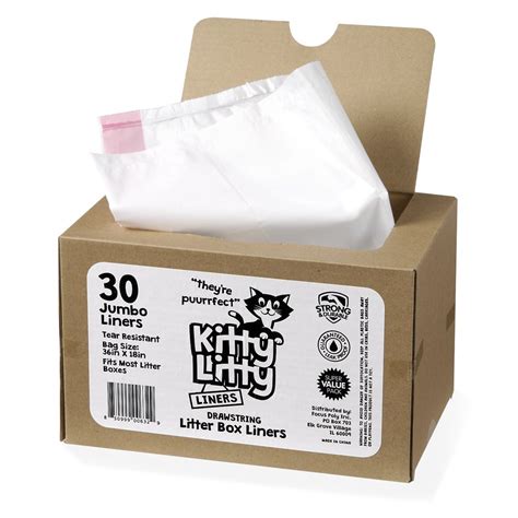 Cat Litter Box Liners 30 Count Drawstring Cat Waste Liners - Walmart ...