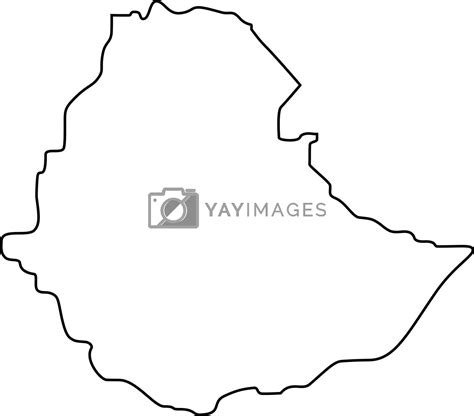 map of Ethiopia - outline by Visual-Content Vectors & Illustrations ...