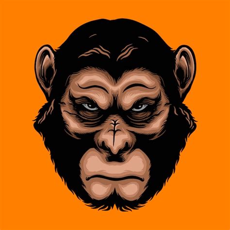 Angry ape illustration | Premium Vector