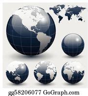 900+ Earth Globes With World Map Clip Art | Royalty Free - GoGraph