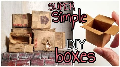 DIY Miniature Cardboard Boxes for your Dollhouse | Cardboard box crafts ...