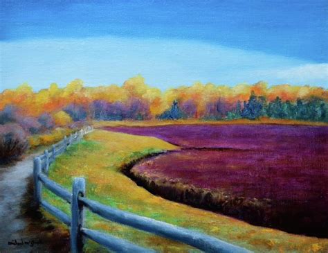 Cranberry Bog Painting by Michael McGrath | Fine Art America