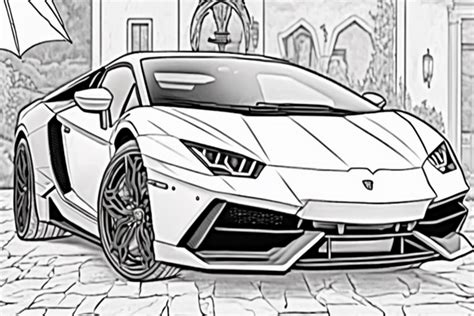 Sports Car Coloring Pages PNG Graphic By Malachipatzan ·, 57% OFF