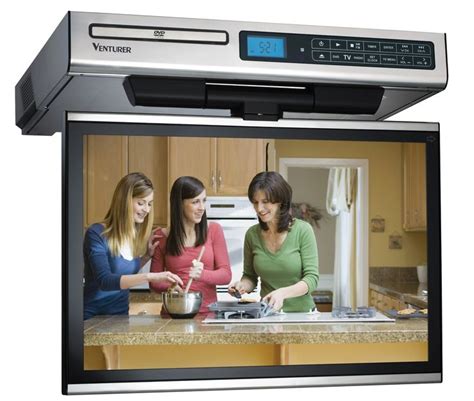 Venturer KLV3915 15.4-Inch Undercabinet Kitchen LCD TV/DVD Combo | Tv ...