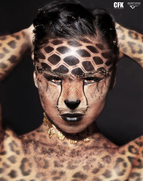 Cheetah face by djdile on deviantART | Cheetah face, Male makeup artist ...