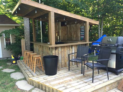 Tiki Bar - Backyard Pool Bar built with old patio wood | Tiki bars ...