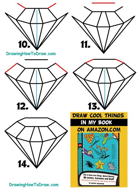 Learn How to Draw Diamonds Simple Steps Drawing Lesson for Kids ...