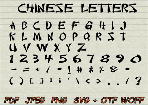 Chinese English Font