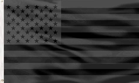 Printed All Black USA Flags Dark Black and Grey American Flag - Black and Grey American Flag and ...