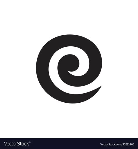 Letter e circle spiral logo Royalty Free Vector Image