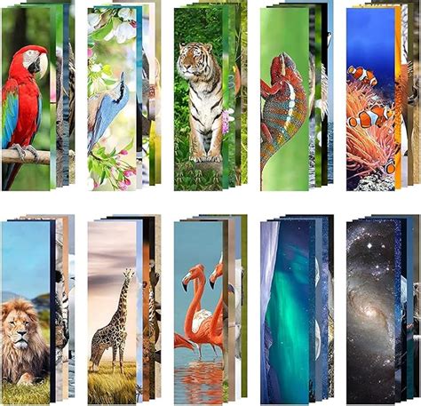 Amazon.com: 200 Pieces Animal Bulk Bookmarks for Kids - Cool Book ...