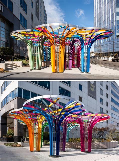 A Colorful Sculpture Named 'Spectral Grove' Has Been Installed In Philadelphia - Design Skill ...