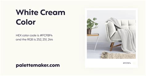 White Cream Color - HEX #FCFBF4 Meaning and Live Previews - PaletteMaker