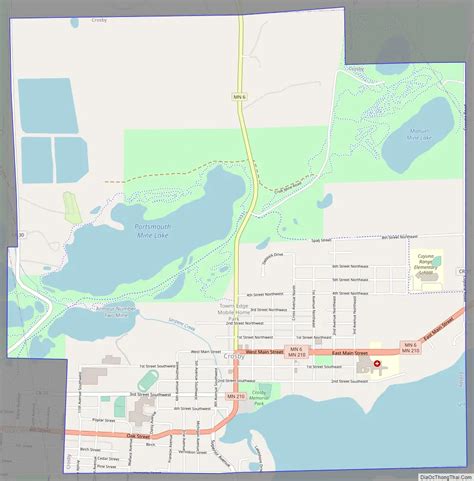 Map of Crosby city, Minnesota