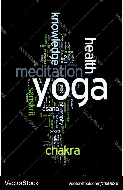 Yoga word cloud concept Royalty Free Vector Image