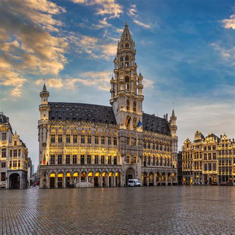 Grand Place Bruxelles In Brussels, Belgium During The Evening - Travel ...