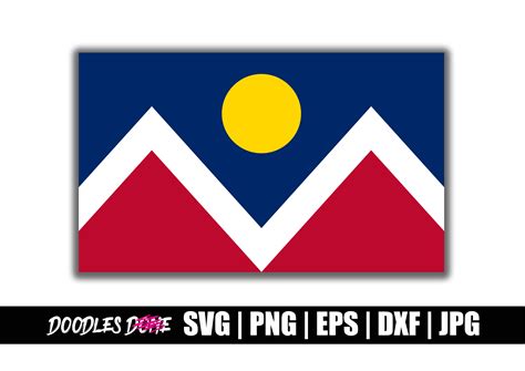 Denver Colorado Flag SVG Illustration par Doodlesdone · Creative Fabrica