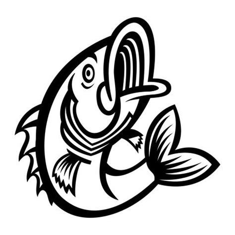 Jumping Bass Fish vector icon 545059 Vector Art at Vecteezy