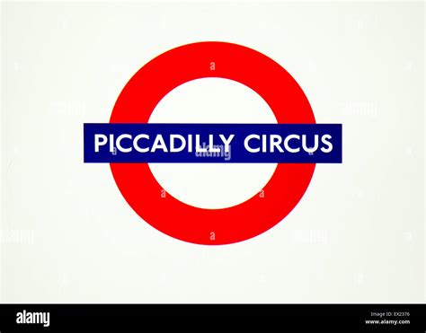 Metro station sign Piccadilly circus on the Piccadilly and Bakerloo line in London, UK Stock ...