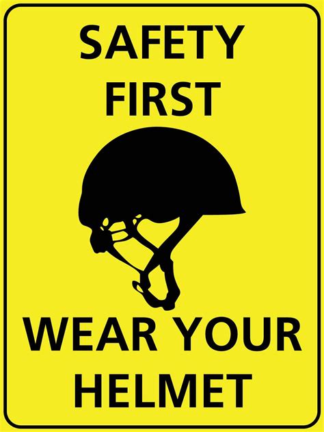 Wear Your Helmet Falling Objects Safety Poster | lupon.gov.ph