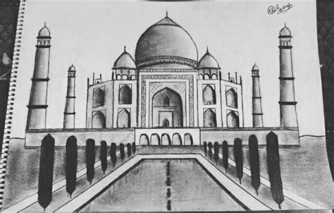 Taj Mahal Pencil Sketch