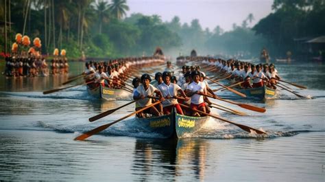 Premium AI Image | Onam boat race Happy onam Onam festival Generative ai