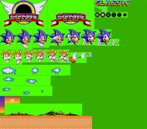 Sonic 1 Title Sprites