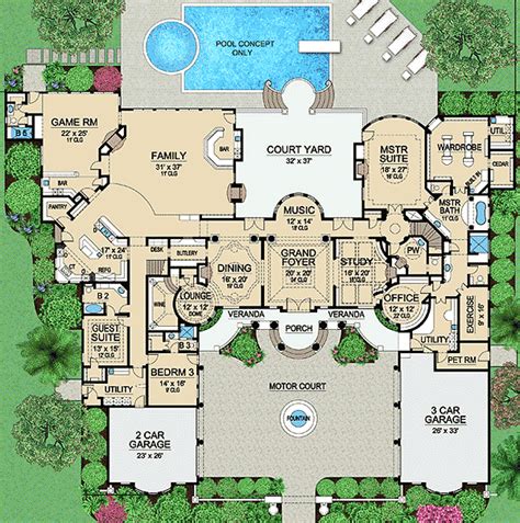 Large Estate House Plans