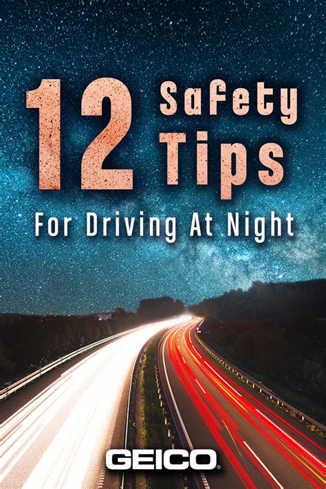 12 Safety Tips For Driving At Night | Safety tips, Driving, Night driving