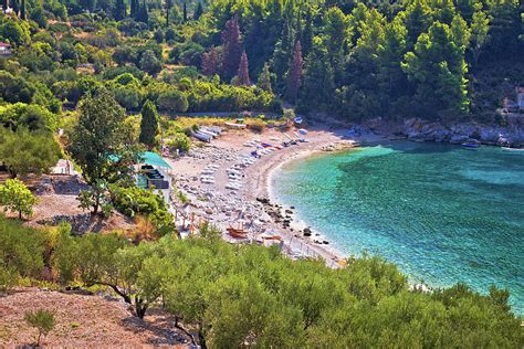 Korcula. View of Korcula island beach in Pupnatska Luka cove Photograph ...