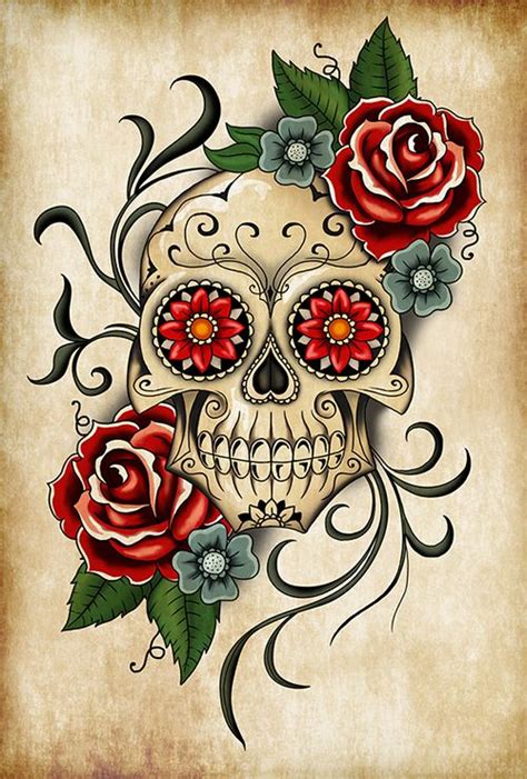 Sugar Skull Painting, Sugar Skull Artwork, Sugar Skull Images, Sugar ...