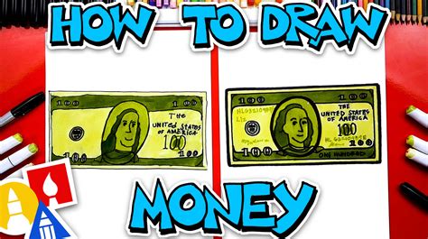 How To Draw Money - One Hundred Dollar Bill