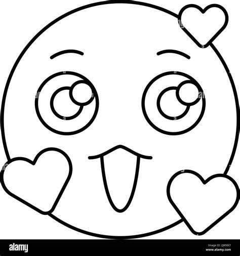 heart emoji line icon vector illustration Stock Vector Image & Art - Alamy
