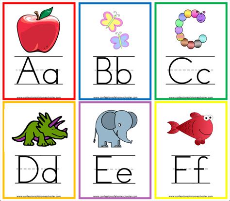 8 Free Printable Educational Alphabet Flashcards For Kids