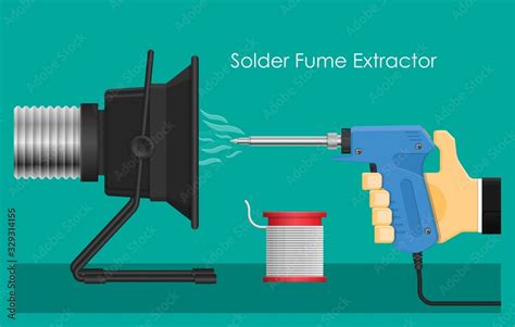 Soldering Iron Lead Fume Smoke Extractor Fan Filter Electronic Circuit ...