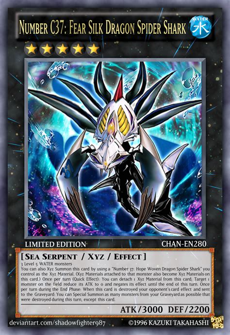 Number C37: Fear Silk Dragon Spider Shark | Yugioh dragon cards, Custom yugioh cards, Yugioh dragons