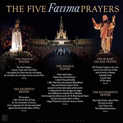 The Five Fatima Prayers Catholic Prayers, Catholic Beliefs, Novena ...