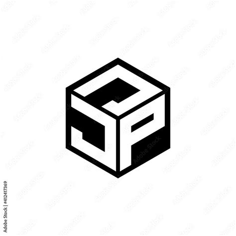 JPJ letter logo design with white background in illustrator, cube logo, vector logo, modern ...